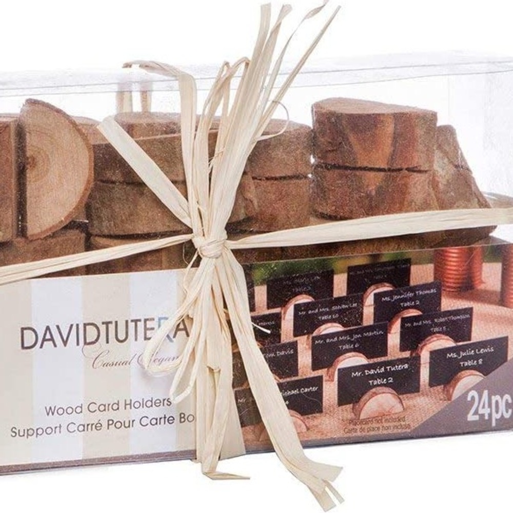 BRAND NEW Rustic Wood Card Holders